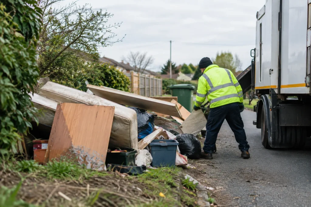 Preparatory work begins for Bolton House Road waste clearance in Bickershaw